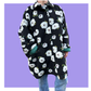 Kaftan Coat - Black Floral Short PRESALE