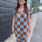 Elle Column Dress - Checkerboard