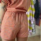 Gingham shorts - Orange