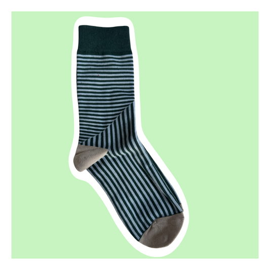 RS X OA BLUE GREEN STRIPE SOCKS #2