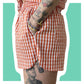 Gingham shorts - Orange