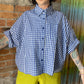 Cropped DTM - Blue Gingham