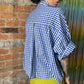 Cropped DTM - Blue Gingham