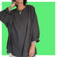 Kaftan Tee - Washed Black