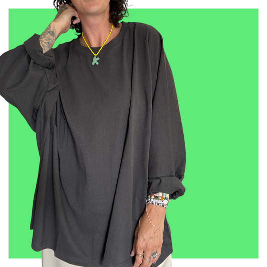 Kaftan Tee - Washed Black
