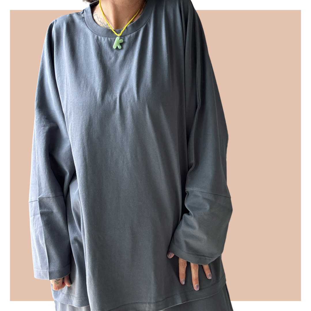 Kaftan Tee - Hazy Blue