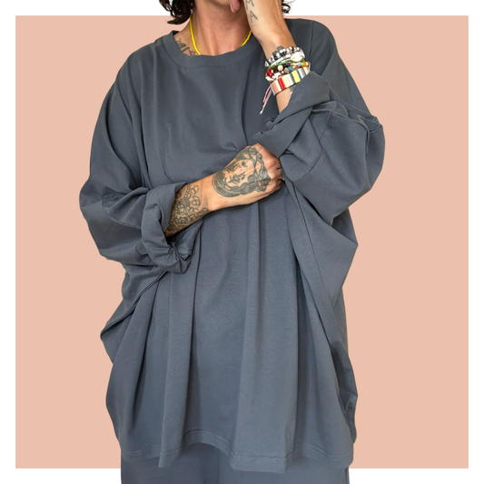 Kaftan Tee - Hazy Blue