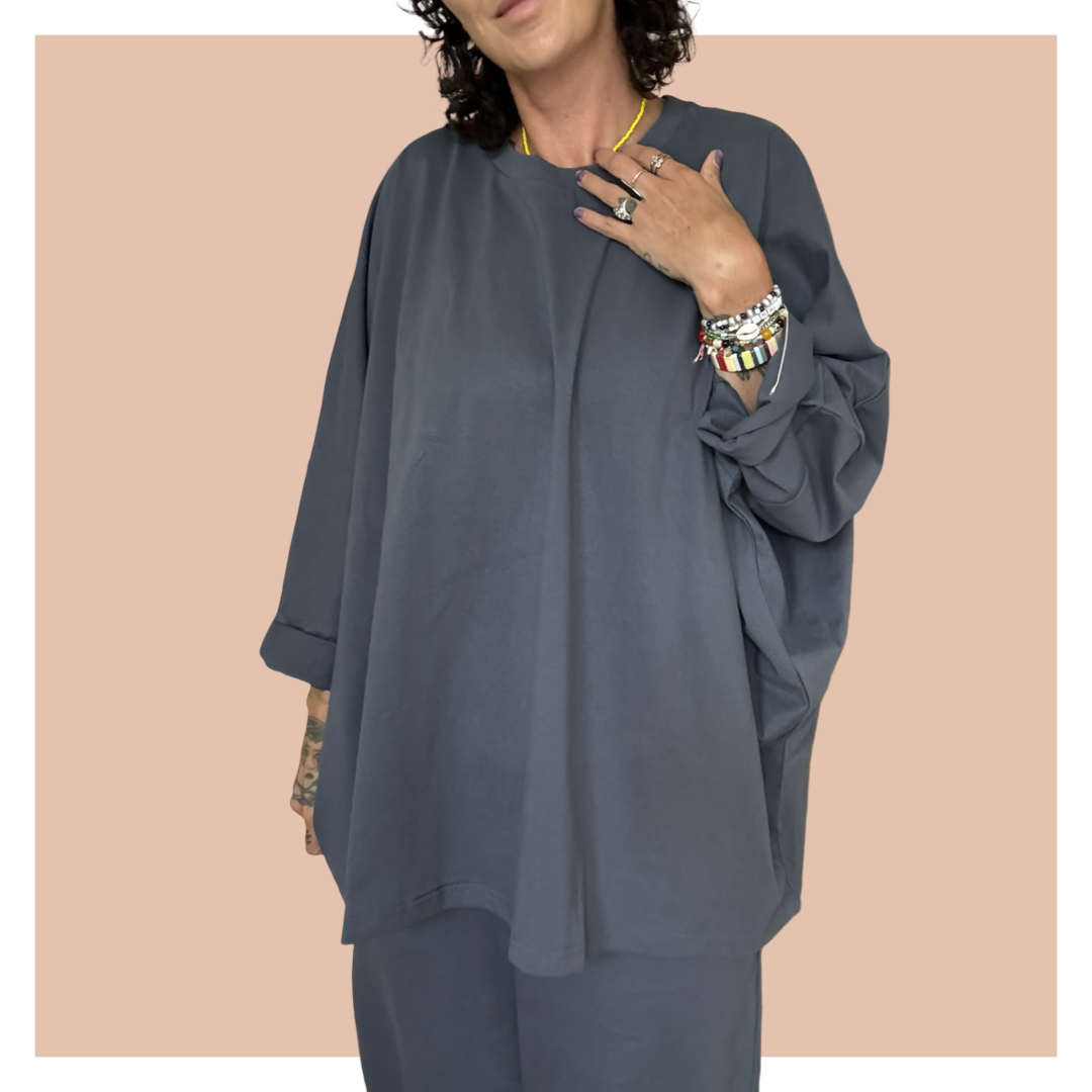Kaftan Tee - Hazy Blue