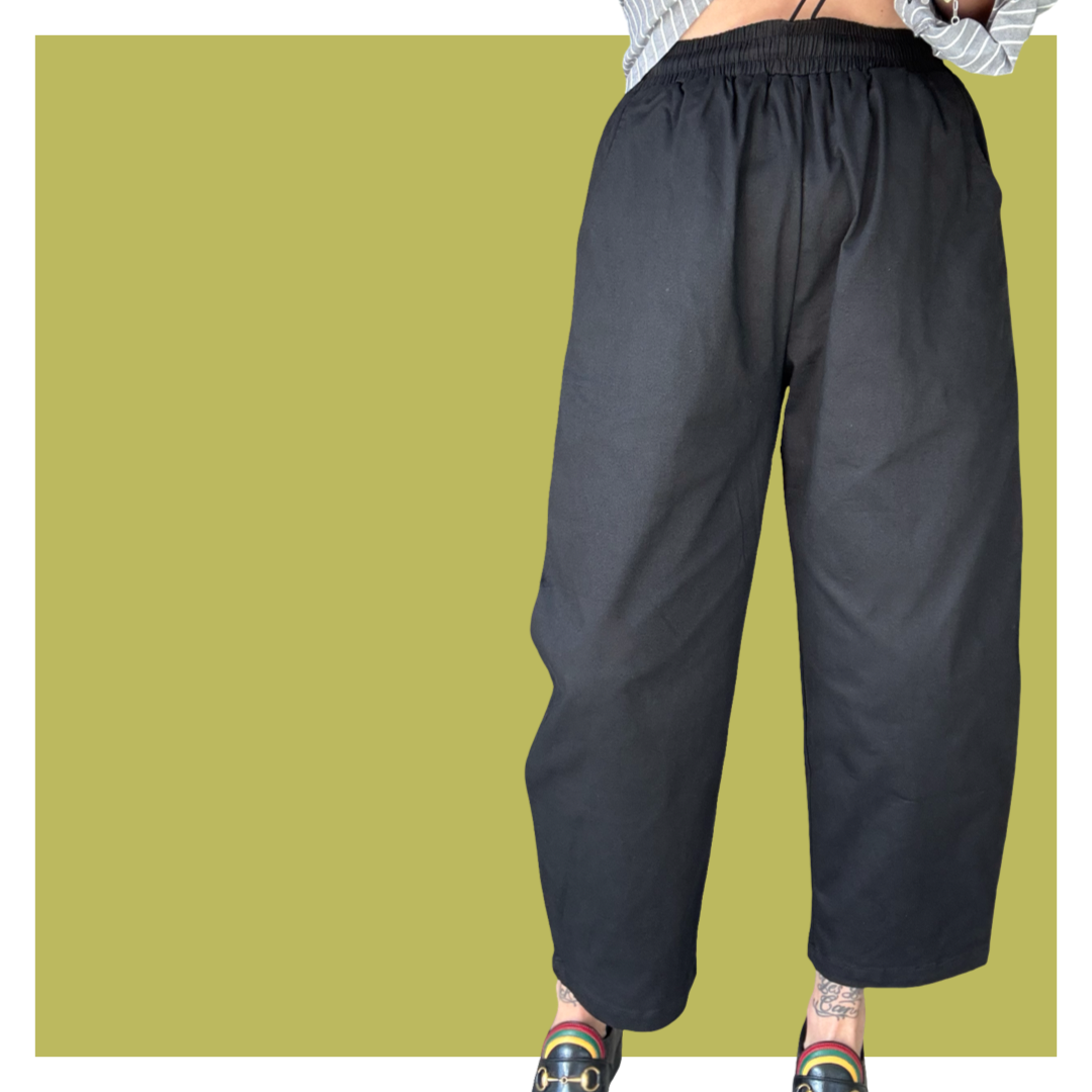 Barrel Pants - Black Stretch