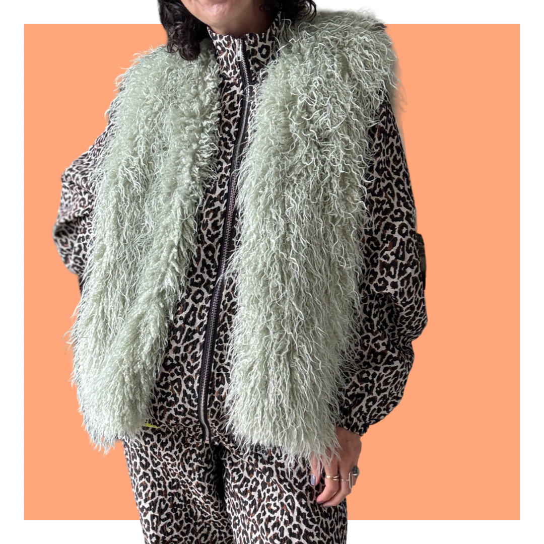 Fuzzy Vest - Mint