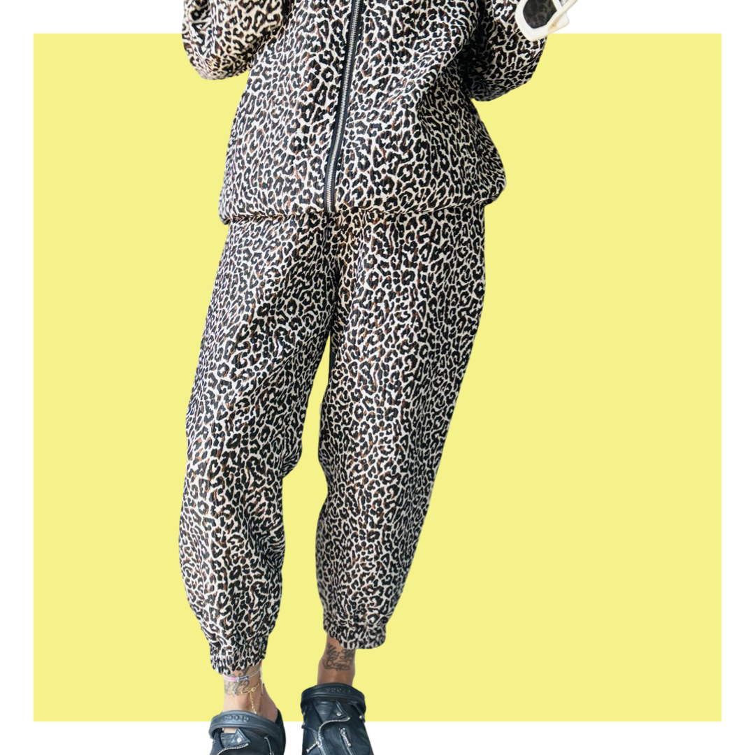 Leopard Jacquard Track Pant