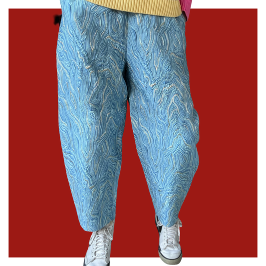 Holiday Barrel Pants - Blue