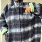 Blanket Jacket - Navy Plaid