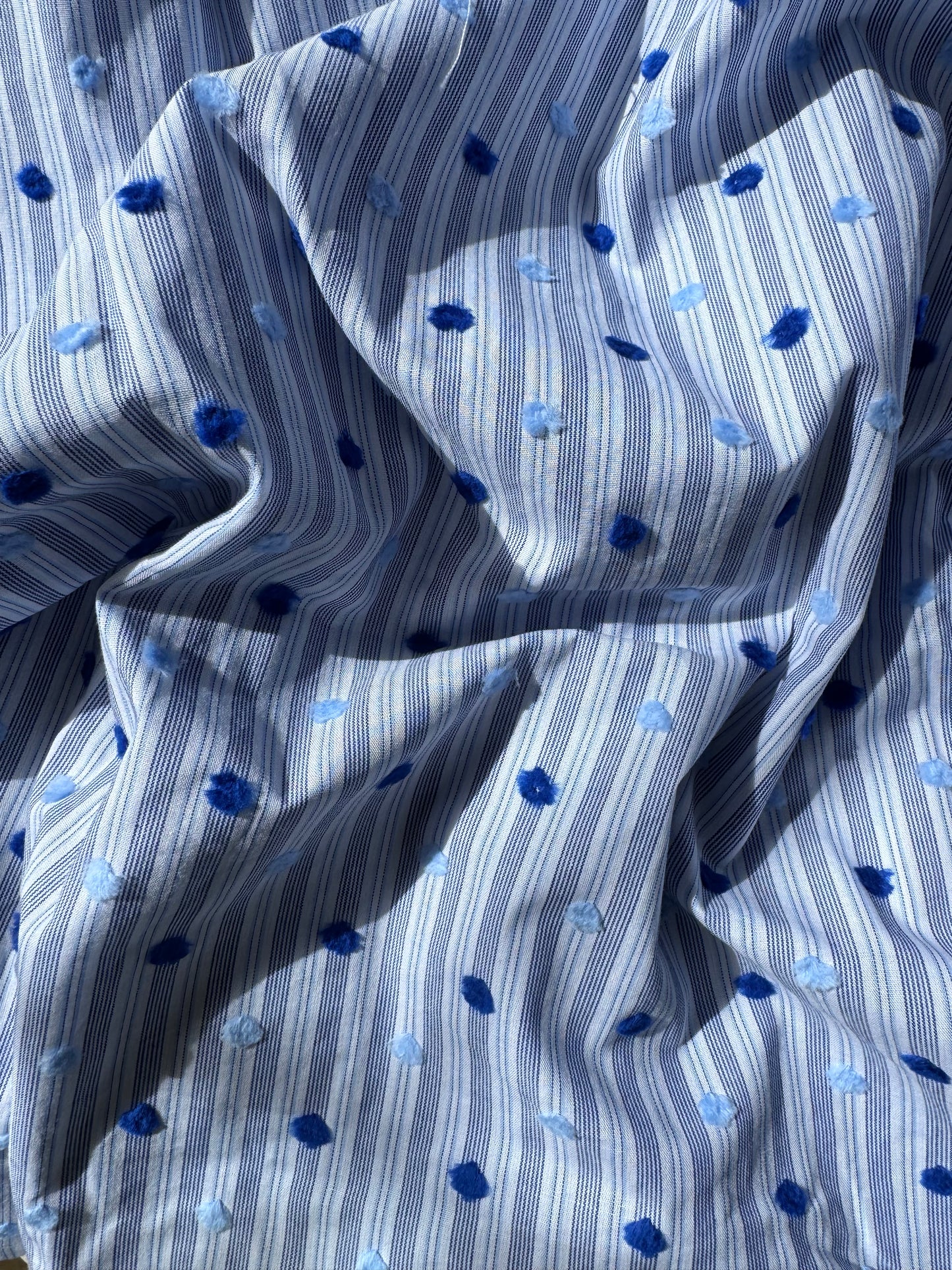 Bow Shirt - Blue Stripe
