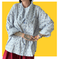 Bow Shirt - Blue Stripe