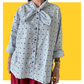 Bow Shirt - Blue Stripe