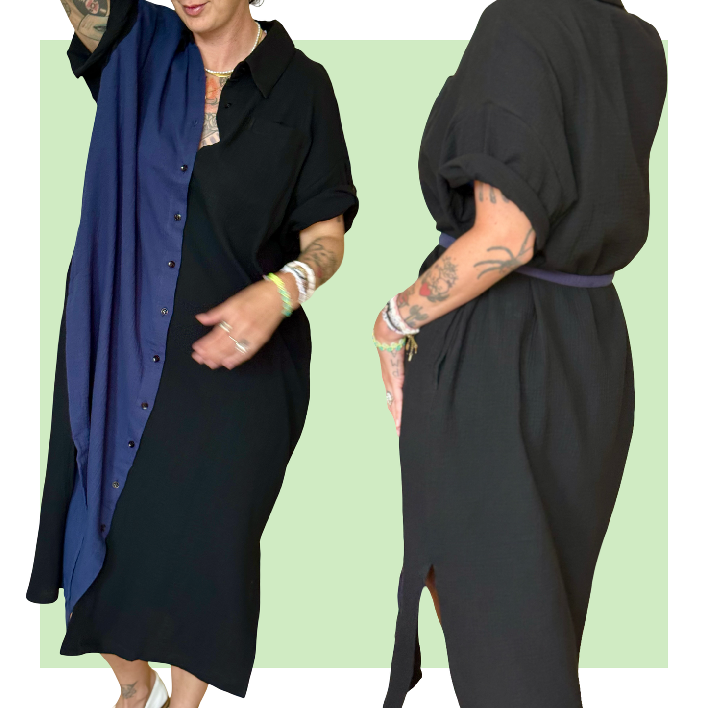 Lee Dress Navy - Long Length