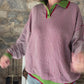 BURGUNDY BLUE SWEATER - SIZE ONE