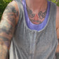 Terry Short Overalls - Purple & Green