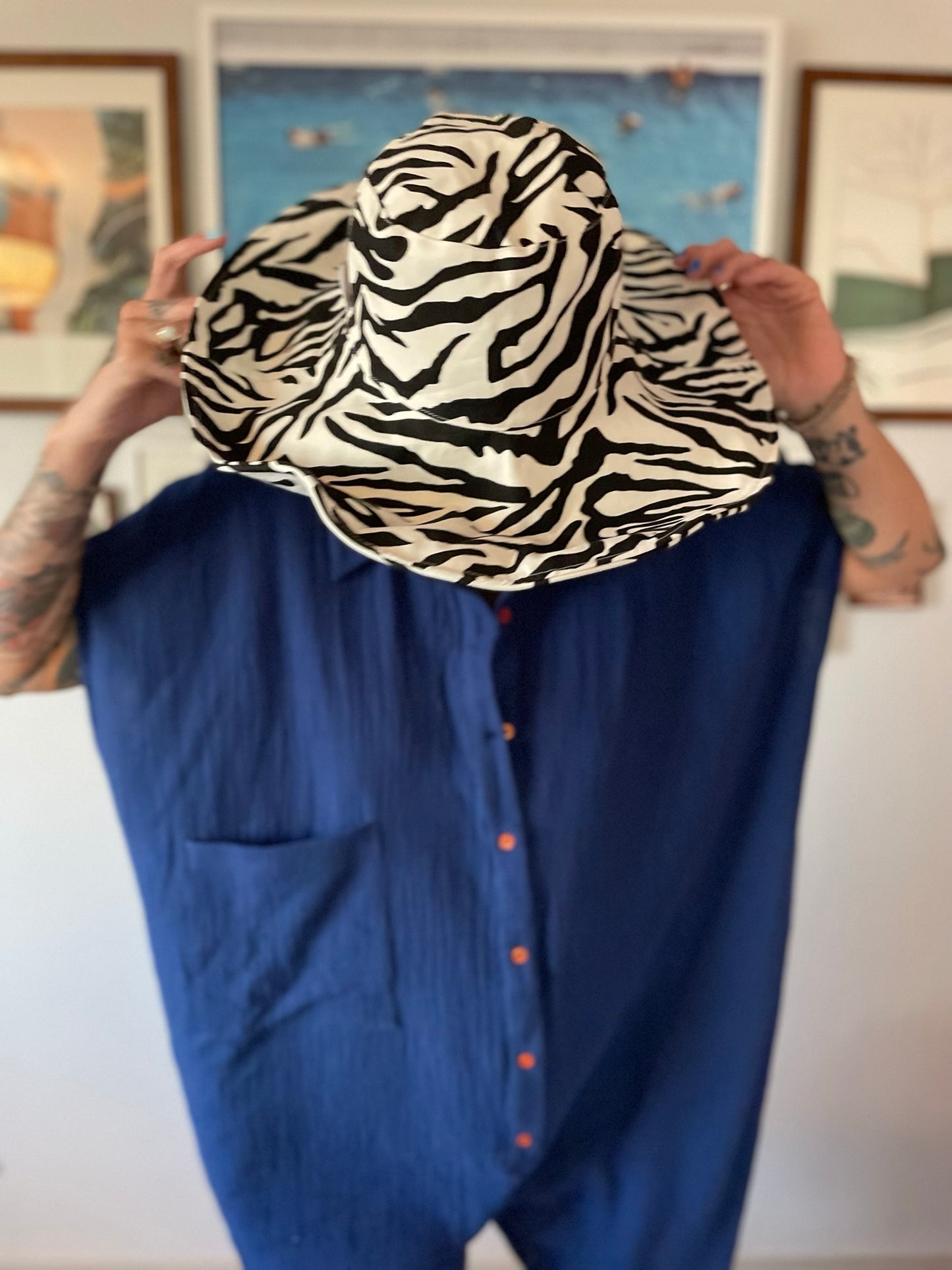 Out of Office Hat - Zebra