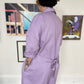 Belted Square Jumpsuit - Lilac